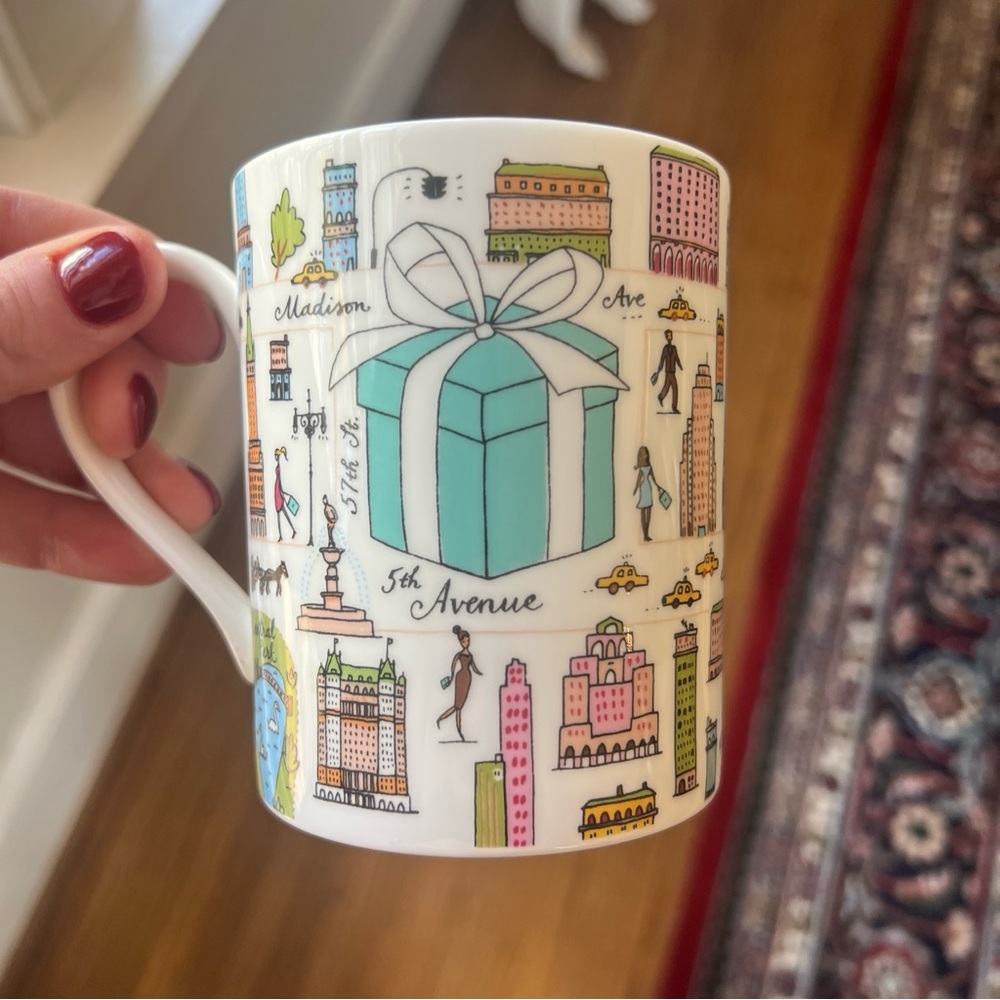Tiffany & Co. White Mug with Yellow Taxi Design